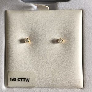 COPY - 14k gold diamond earrings